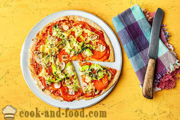 Pizza resipi dengan zucchini dan cendawan