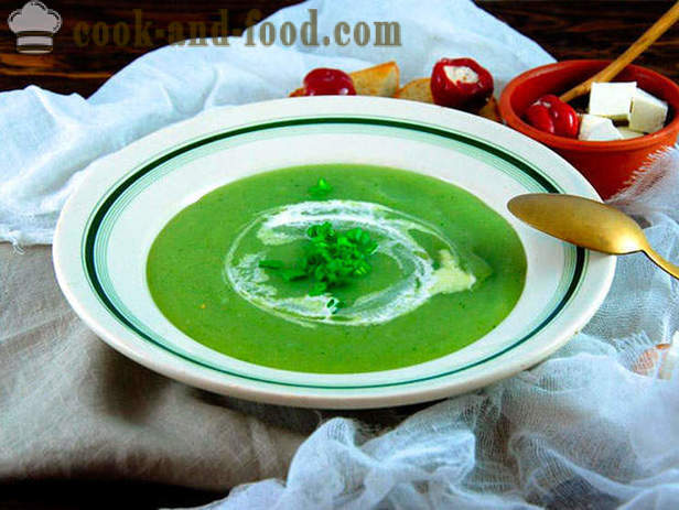 Puri sup brokoli dengan krim