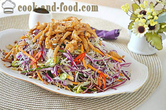 Peking salad dengan Funchoza