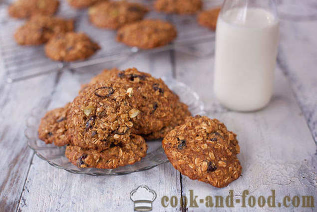Cookies oatmeal dengan kismis dan resipi kacang