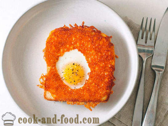 Roti bakar Perancis dengan telur dan keju