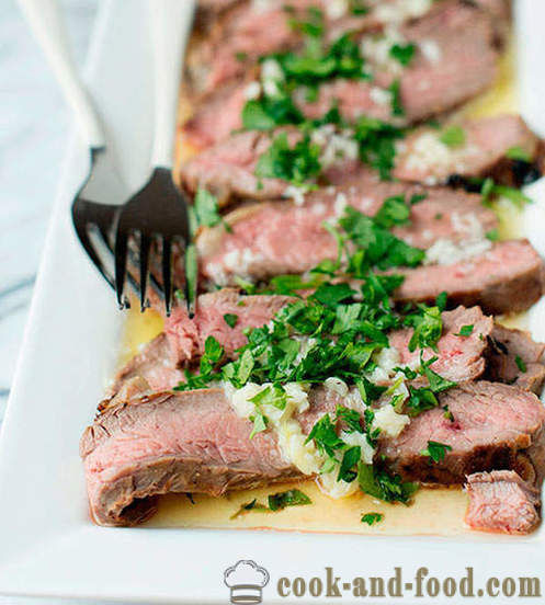 Steak dengan sos bawang putih