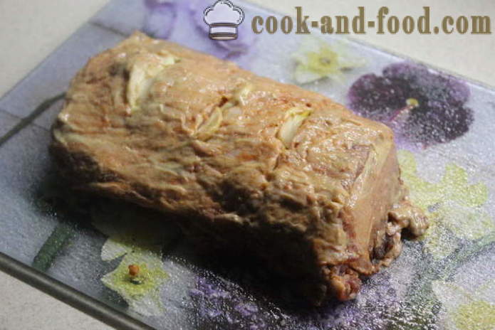 Daging babi di dalam oven, bakar dengan cendawan dan sayur-sayuran - bagaimana untuk membakar punggung lazat di dalam oven, resipi dengan poshagovіy photo