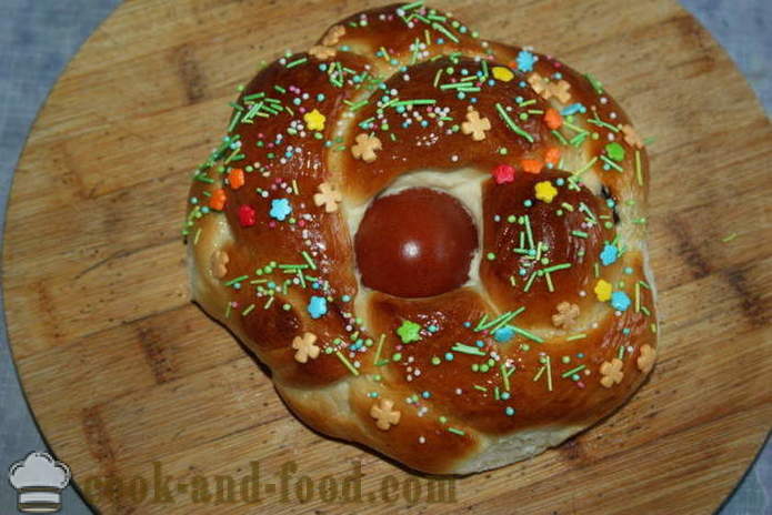 Roti lazat dengan telur Paskah - bagaimana untuk membuat biskut Paskah lazat, langkah demi langkah resipi foto