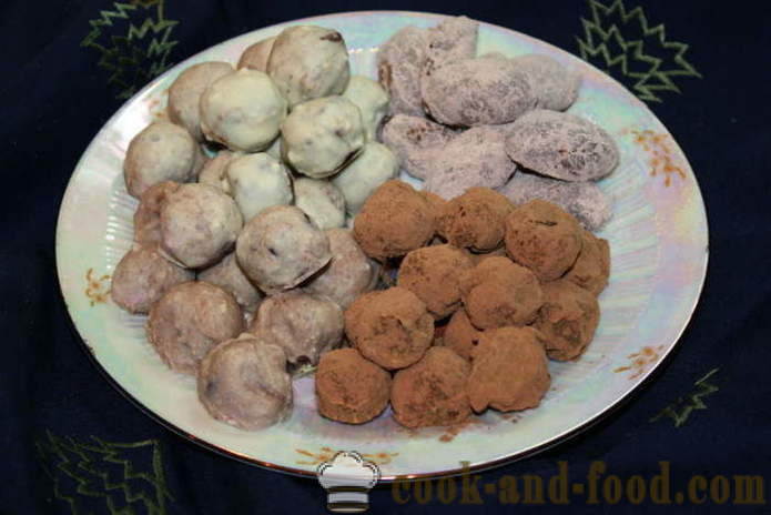 Buatan sendiri candy tangan truffle - bagaimana untuk membuat truffle gula-gula buatan sendiri, langkah demi langkah resipi foto