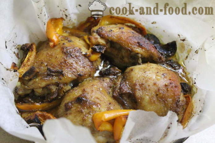 Ayam dalam sos teriyaki dalam oven - bagaimana untuk memasak ayam teriyaki, langkah demi langkah resipi foto