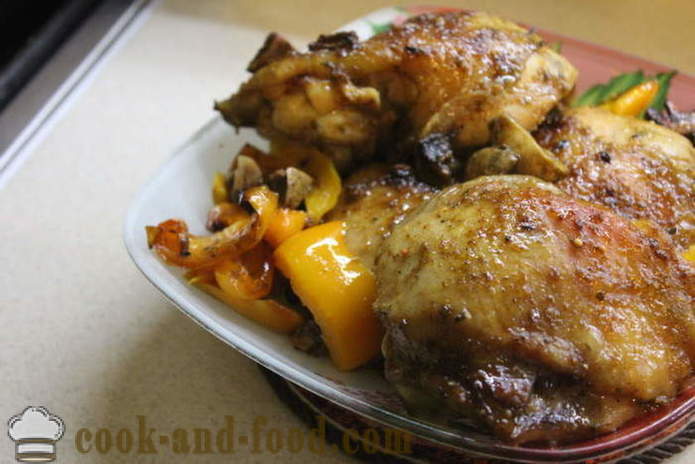 Ayam dalam sos teriyaki dalam oven - bagaimana untuk memasak ayam teriyaki, langkah demi langkah resipi foto