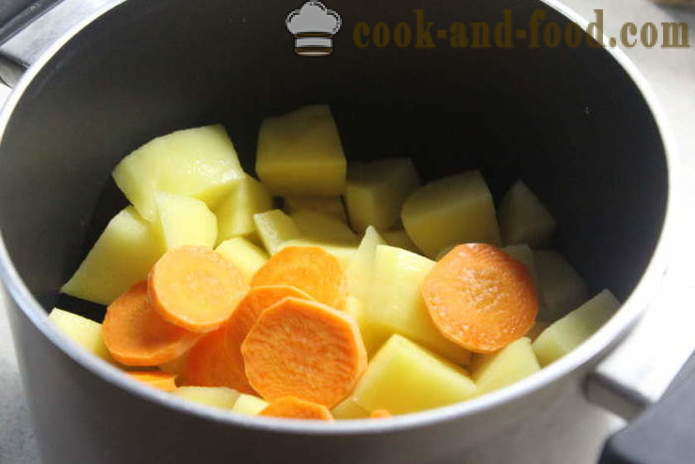 Sup sayur-sayuran tanpa daging dengan kacang hijau - bagaimana untuk memasak sup sayur-sayuran di rumah, langkah demi langkah resipi foto