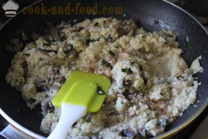 Sebelah Meatless hidangan couscous - bagaimana untuk memasak couscous dalam periuk, dengan langkah demi langkah resipi foto