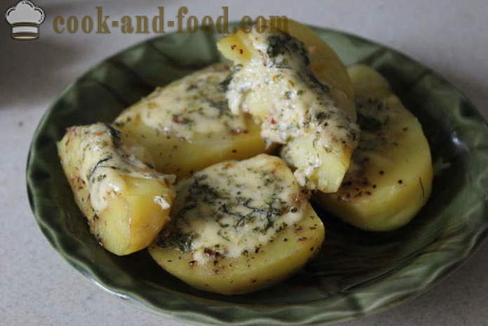 Bakar kentang dengan keju - seperti yang lazat untuk memasak kentang di dalam ketuhar, dengan langkah demi langkah resipi foto