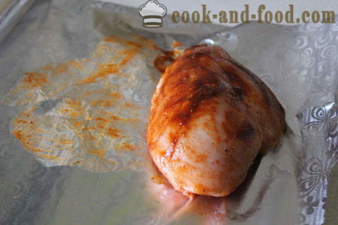 Rumah pastrami dada ayam dalam kerajang - bagaimana untuk membuat ayam pastrami dalam ketuhar, dengan langkah demi langkah resipi foto