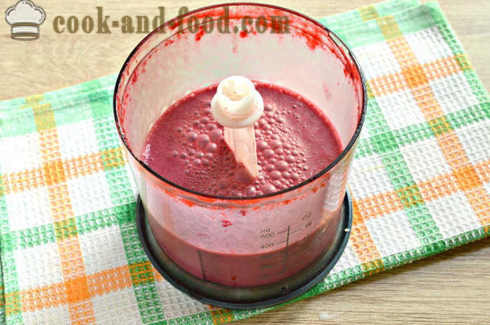 Cherry smoothie dalam pengisar - bagaimana untuk membuat smoothie susu dan ceri di rumah, langkah demi langkah resipi foto