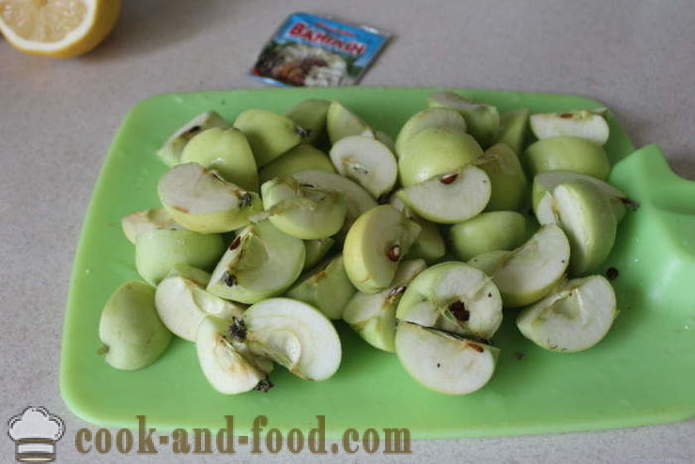 Apple kolak dengan lemon epal segar - bagaimana untuk memasak epal kolak epal segar, langkah demi langkah resipi foto