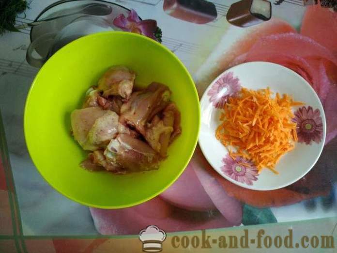 Ayam lazat pilaf beras barli dan ayam paha - bagaimana untuk membuat pilaf ayam dengan barli, langkah demi langkah resipi foto