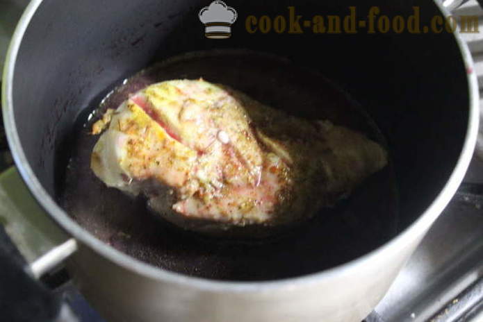 Dada ayam berair dibakar di dalam ketuhar dengan krim masam - bagaimana untuk memasak dada ayam lazat, langkah dengan gambar langkah resipi