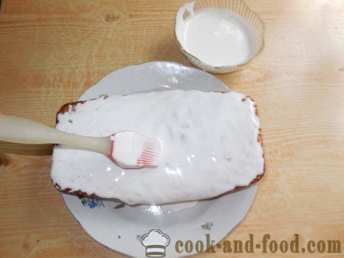 Aising dengan gelatin untuk Paskah kek - bagaimana untuk menyediakan sayu tanpa telur, langkah demi langkah resipi foto