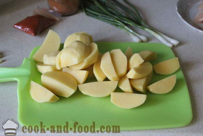 Kentang dengan paprika dan bawang putih - bagaimana untuk memasak kentang lazat dengan paprika, langkah demi langkah resipi foto