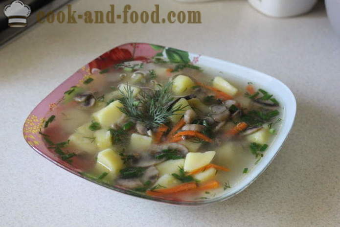 Sup kentang Czech dengan cendawan - bagaimana untuk memasak sup Czech dengan cendawan, langkah demi langkah resipi foto