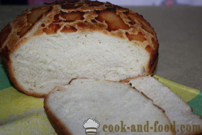 Roti buatan sendiri dengan garing dalam oven - bagaimana untuk membakar roti putih di rumah, langkah demi langkah resipi foto