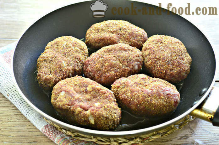 Patties daging berair dengan kentang mentah parut - bagaimana untuk membuat burger daripada daging lembu tanah dengan kentang, langkah demi langkah resipi foto