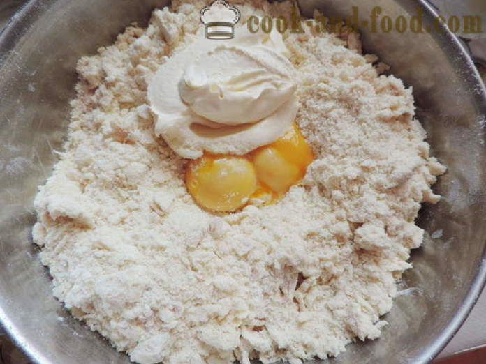 Shortbread doh yis untuk pai, pai, pastri atau bagel - bagaimana untuk membuat doh pasir yis, langkah demi langkah resipi foto