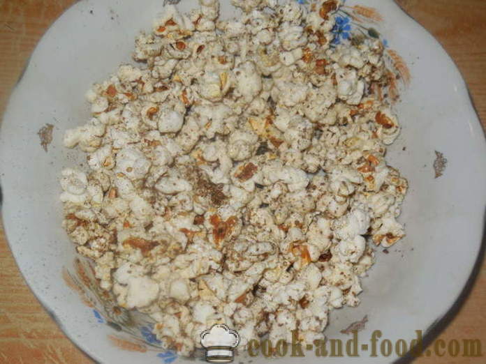 Popcorn masin dan manis dalam kuali - bagaimana untuk membuat popcorn di rumah betul, langkah demi langkah resipi foto