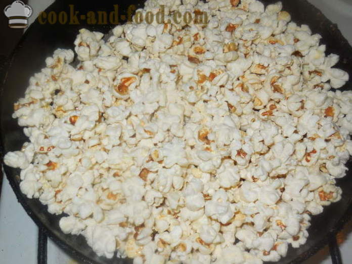 Popcorn masin dan manis dalam kuali - bagaimana untuk membuat popcorn di rumah betul, langkah demi langkah resipi foto
