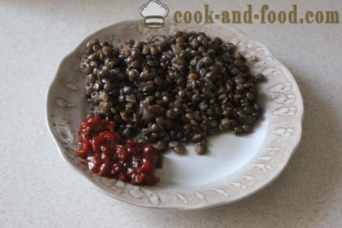 Ulam kacang merah untuk daging - bagaimana untuk memasak kacang merah hiasan lazat, langkah demi langkah resipi foto