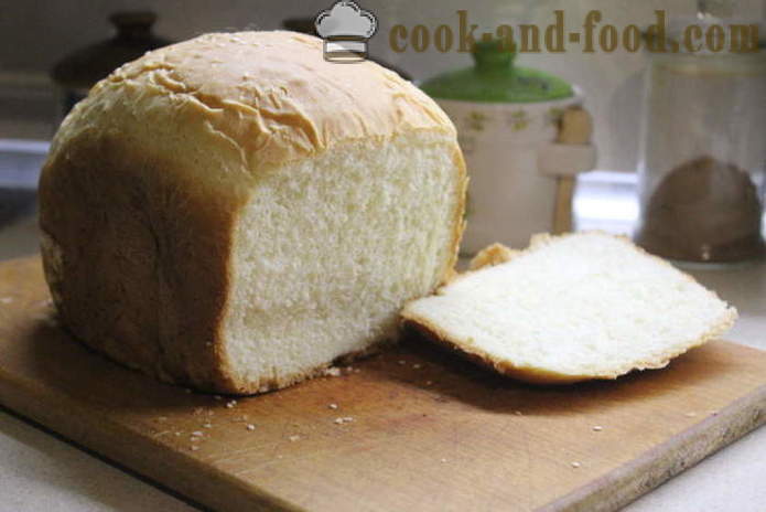 Roti putih susu dalam mesin roti - bagaimana untuk membakar roti dalam susu, langkah demi langkah resipi foto