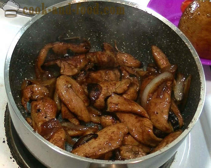 Dada ayam dalam sos soya Cina - bagaimana untuk memasak ayam dalam sos Cina, langkah demi langkah resipi foto