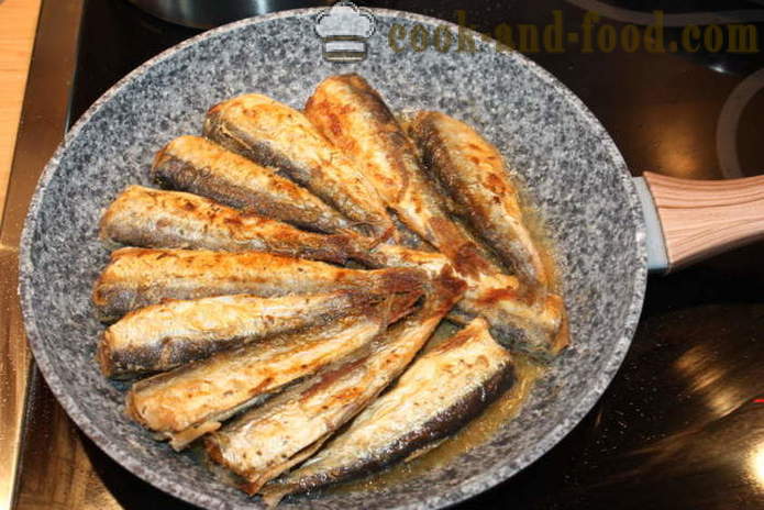 Herring goreng tepung - bagaimana untuk memasak herring goreng dalam kuali, langkah demi langkah resipi foto