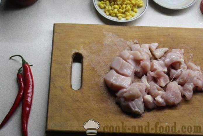 Ayam dalam sos manis dan masam Cina - bagaimana untuk memasak ayam dalam bahasa Cina, langkah demi langkah resipi foto
