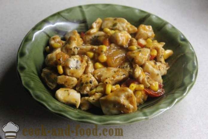 Ayam dalam sos manis dan masam Cina - bagaimana untuk memasak ayam dalam bahasa Cina, langkah demi langkah resipi foto