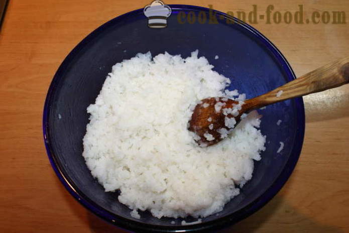 Sushi beras terbaik menggunakan cuka beras - bagaimana untuk memasak nasi untuk sushi di rumah, langkah demi langkah resipi foto