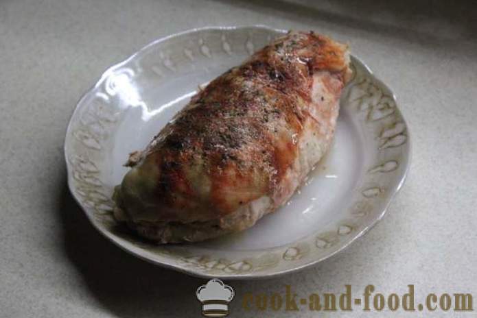 Roll ayam buatan sendiri dalam kerajang - bagaimana untuk membuat roll ayam di rumah, langkah demi langkah resipi foto