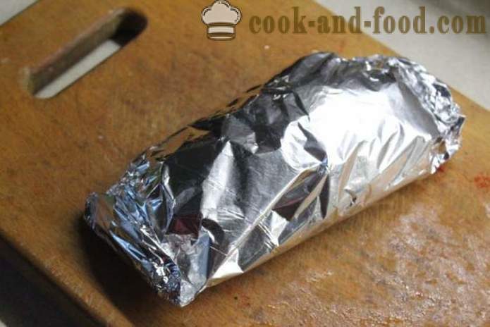 Roll ayam buatan sendiri dalam kerajang - bagaimana untuk membuat roll ayam di rumah, langkah demi langkah resipi foto