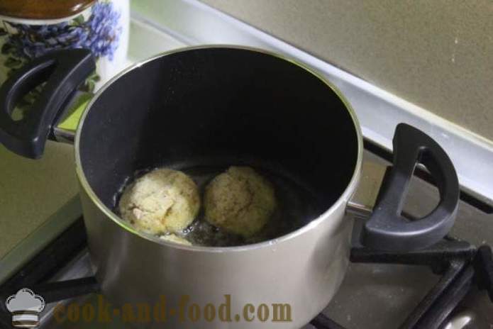 Bola kentang dengan keju dan herba dalam minyak - bagaimana untuk membuat bola kentang dengan keju, langkah demi langkah resipi foto