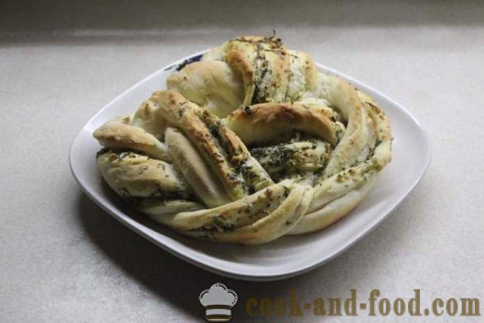 Roti bawang putih di rumah - bagaimana untuk membuat roti bawang putih di dalam oven, dengan langkah demi langkah resipi foto