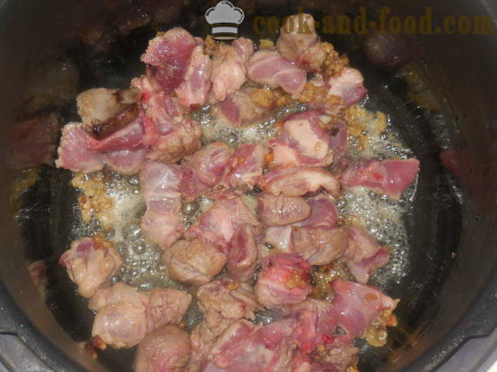 Couscous dengan seekor domba dalam multivarka - bagaimana untuk memasak couscous dalam multivarka dengan daging, langkah demi langkah resipi foto