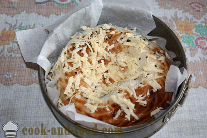 Roti Uzbek dengan keju dalam ketuhar - bagaimana untuk memasak sandwic panas dengan keju di rumah, langkah demi langkah resipi foto
