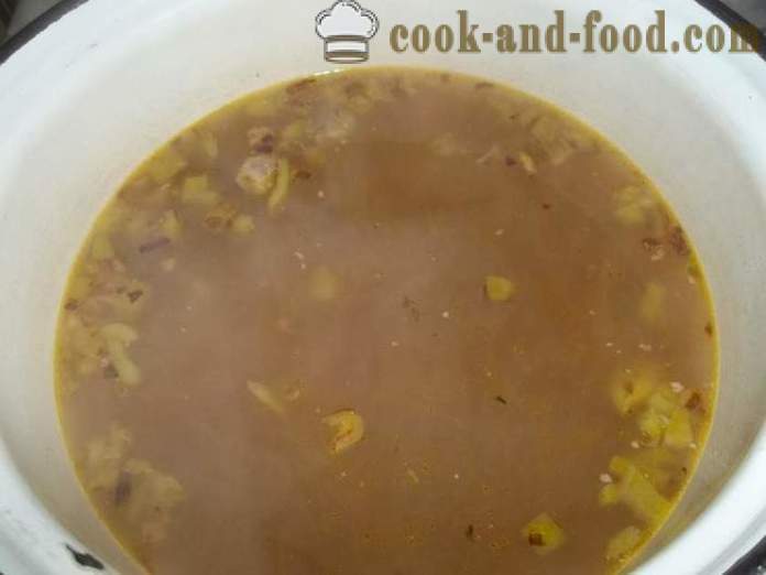 Sup soba dengan daging lembu - bagaimana untuk memasak sup soba sup, langkah demi langkah resipi foto