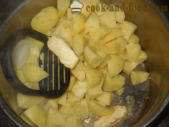 Peppers disumbat dengan kentang lecek dan dibakar di dalam oven - bagaimana untuk memasak lada disumbat dengan kentang dan keju, dengan langkah demi langkah resipi foto