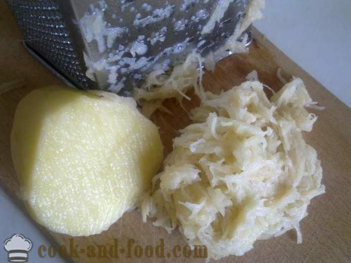 Kaserol kentang mentah parut dengan keju dan bawang putih - bagaimana untuk memasak kaserol yang lazat kentang di dalam ketuhar, dengan langkah demi langkah resipi foto
