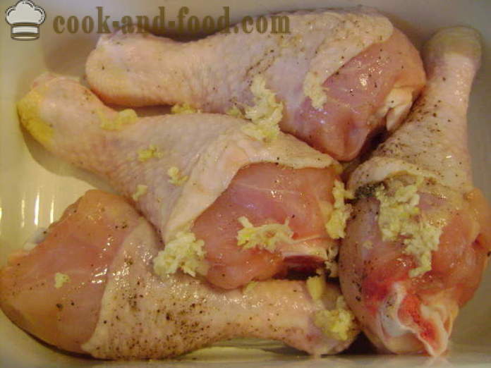 Baked drumsticks ayam - bagaimana untuk memasak drumsticks ayam lazat di dalam oven, dengan langkah demi langkah resipi foto