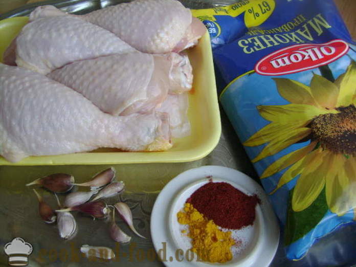 Baked drumsticks ayam - bagaimana untuk memasak drumsticks ayam lazat di dalam oven, dengan langkah demi langkah resipi foto