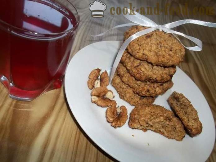 Homemade cookies oatmeal oatmeal - bagaimana untuk memasak cookies oatmeal di rumah, langkah demi langkah resipi foto