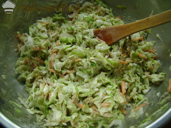 Cutlets sayur-sayuran dari kubis muda dan zucchini - bagaimana untuk memasak cutlets kubis muda dan zucchini, dengan langkah demi langkah resipi foto