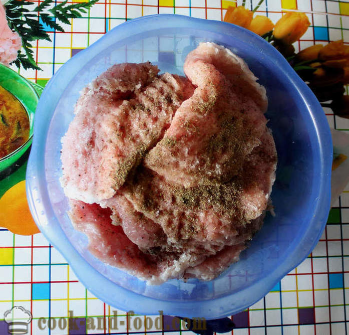Potongan daging babi dengan keju adunan - bagaimana untuk memasak potongan daging babi dalam kuali menggoreng, langkah demi langkah resipi foto