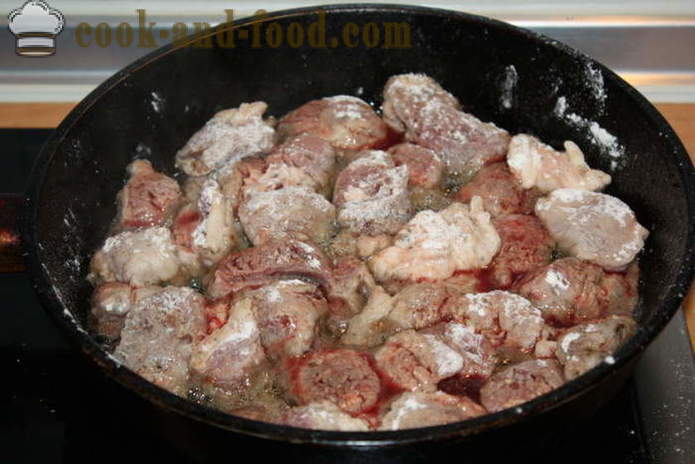 Stew kambing dengan bawang, lobak merah dan bawang putih - bagaimana untuk memasak stew yang lazat kambing, langkah demi langkah resipi foto