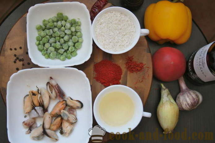 Paella klasik dengan ayam dan makanan laut - bagaimana untuk membuat paella di rumah, langkah demi langkah resipi foto